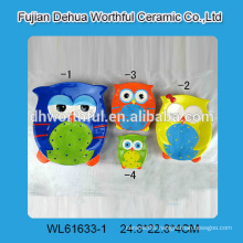 Decorative ceramic plates with lovely owl design